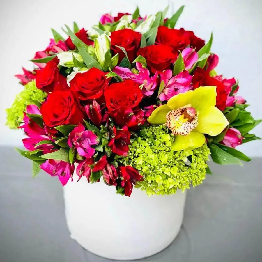 Red Roses Flower Arrangement Miami