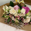 Wrapped flower arrangement