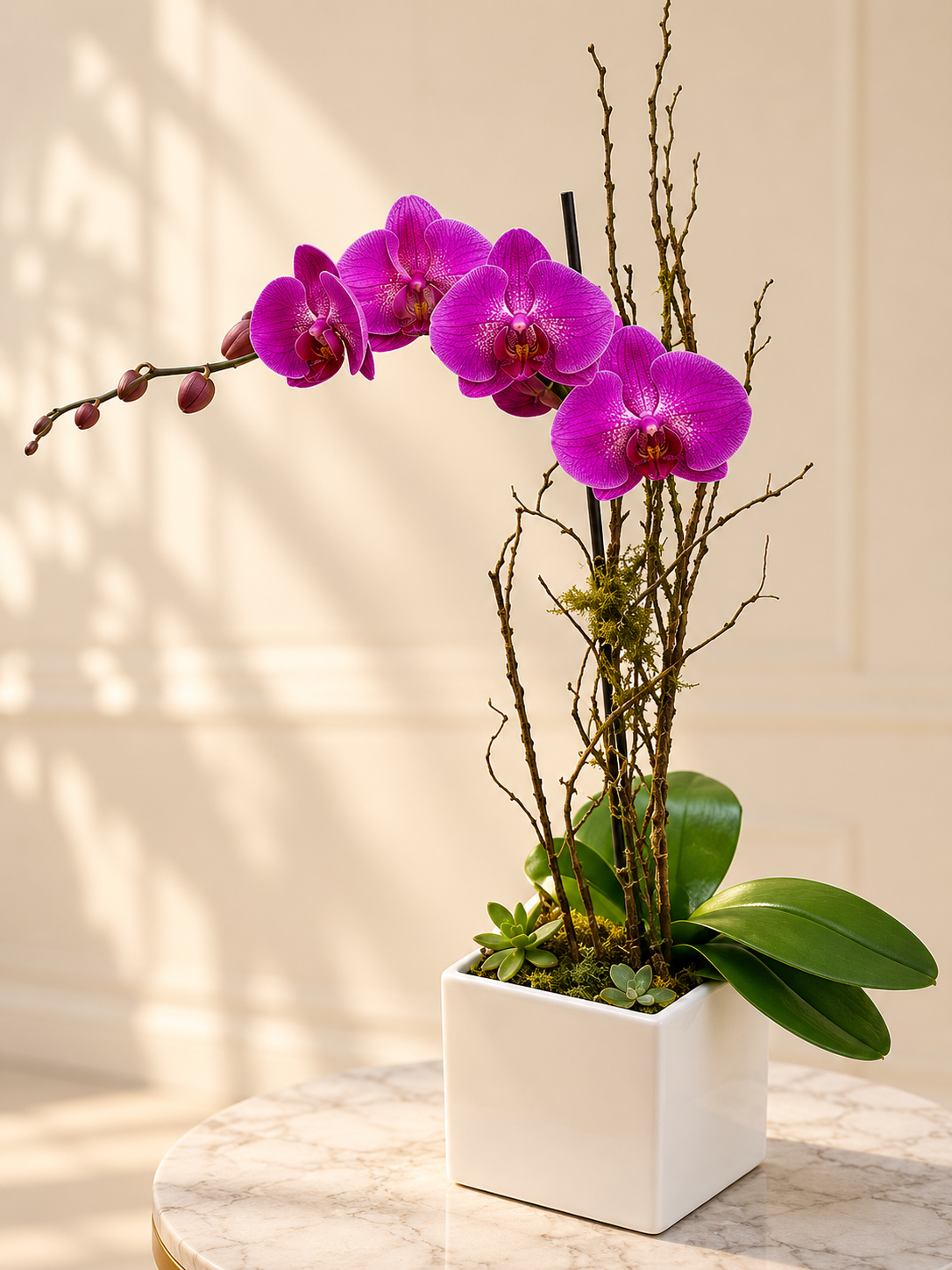 One planted orchid