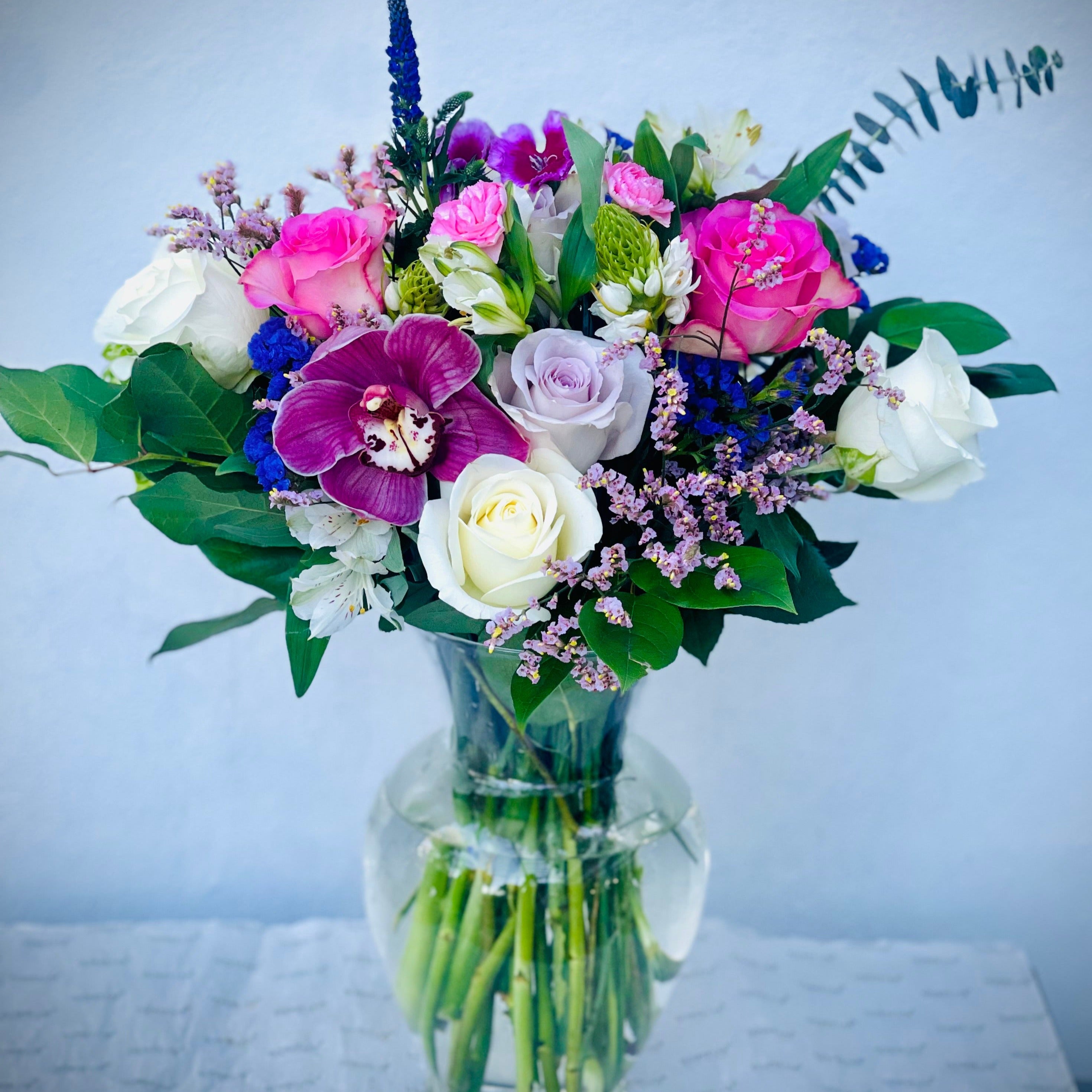 Anna’s choice flower bouquet in a vase