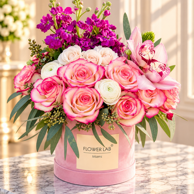 Perfecto|Arrangement with Bicolor Roses
