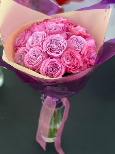 Wrapped roses