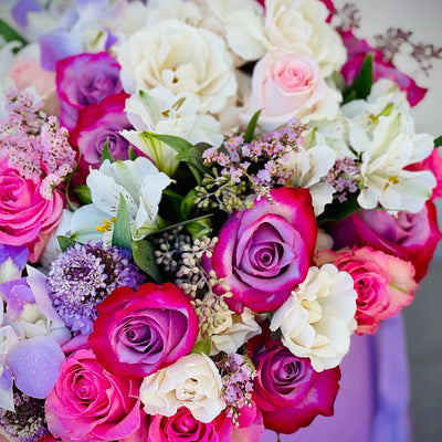 Purple roses, birthday flowers, aventura florist
