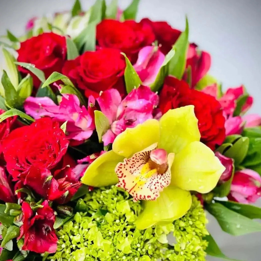 Red Roses Flower Arrangement Miami