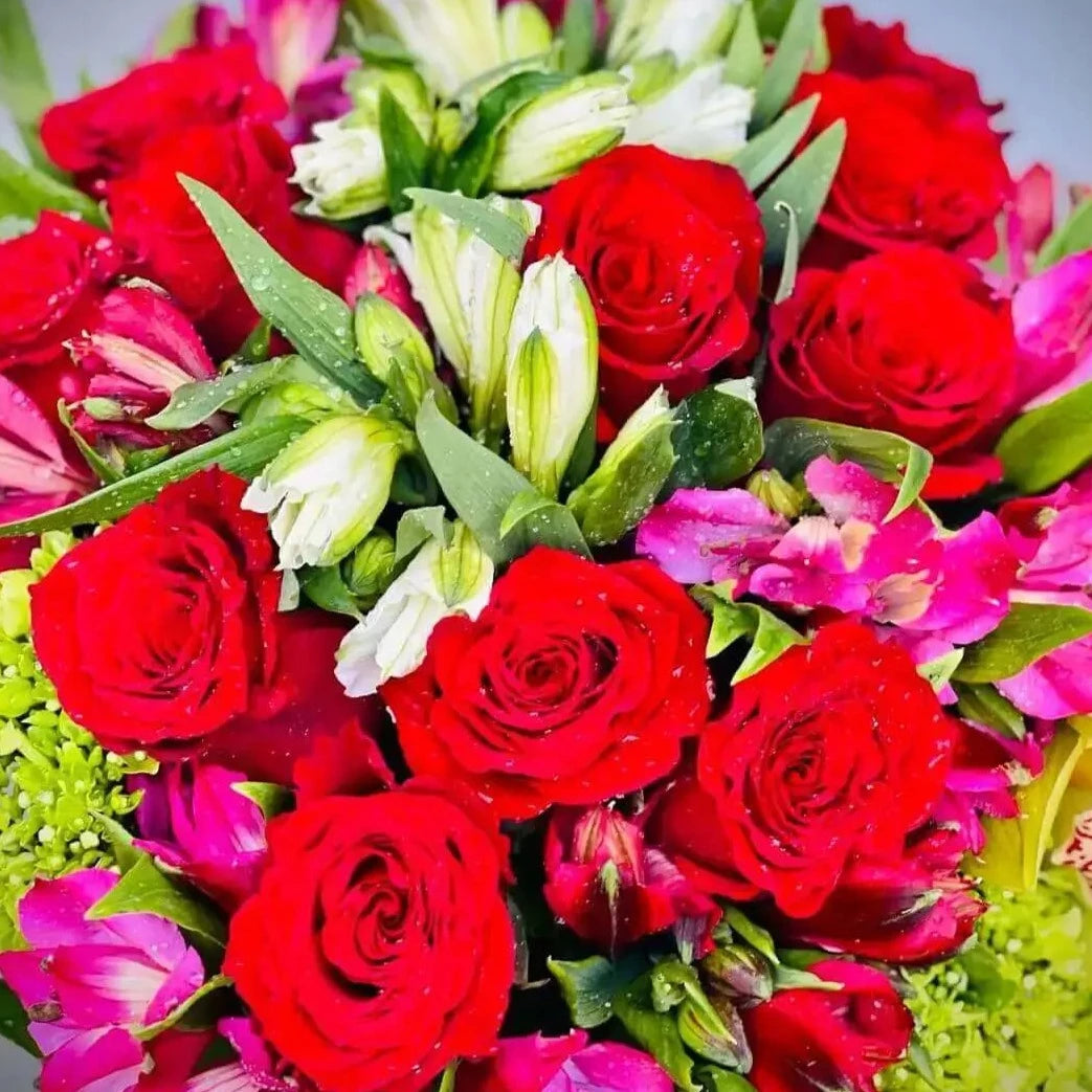 Red Roses Flower Arrangement Miami