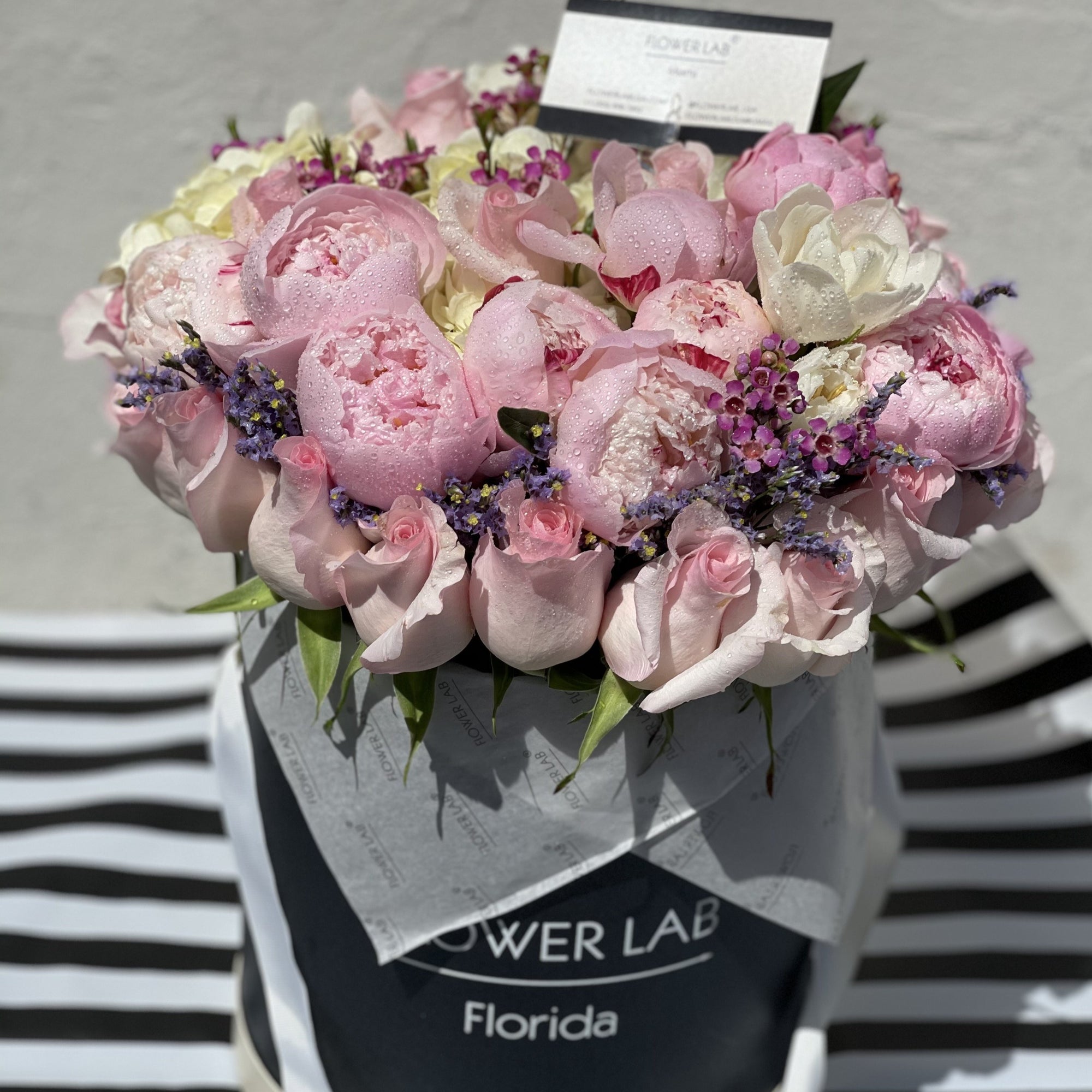 pink roses, peonies