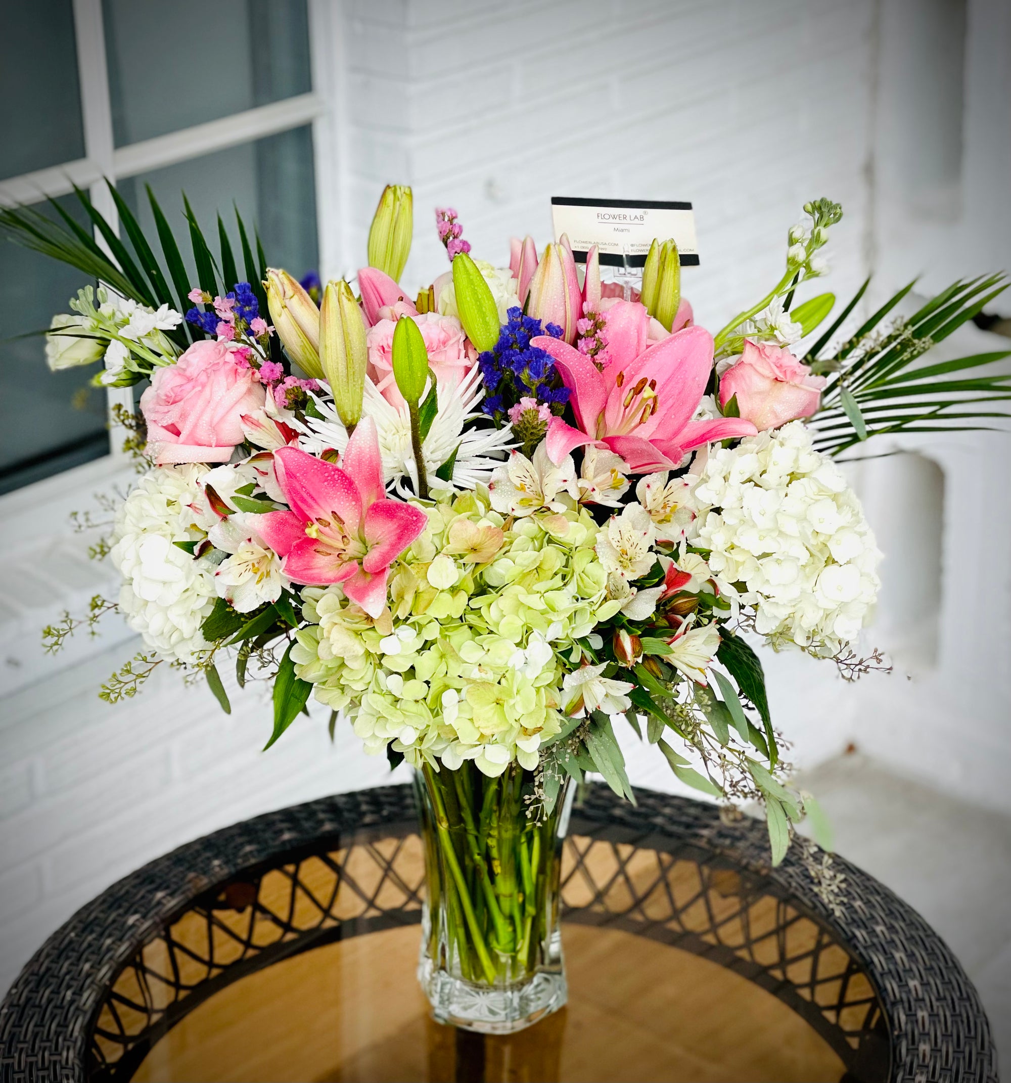 Lilies, hydrangeas, roses, lisianthus, and more