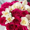 Valery box with hot pink roses